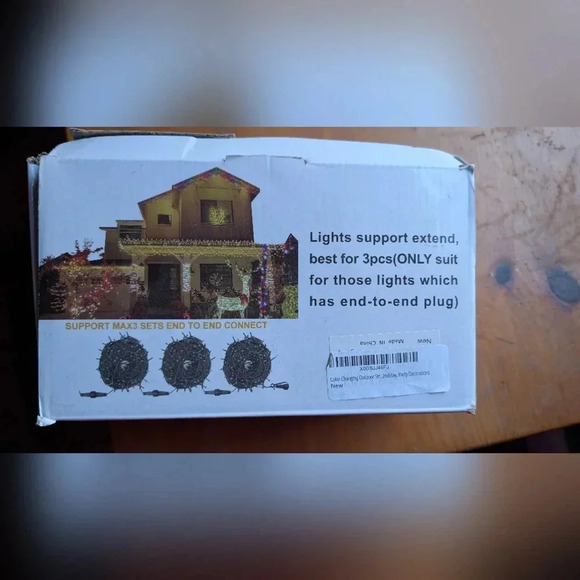 Christmas Multi Color String Lights , Super Bright 125Ft(straight) (NWT) - Picture 3 of 10